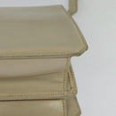 GUCCI Shoulder Bag Leather Cream Gold Auth am8665-17