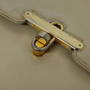 GUCCI Shoulder Bag Leather Cream Gold Auth am8665-9