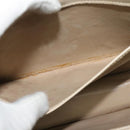 GUCCI Shoulder Bag Leather Cream Gold Auth am8665-22