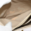 GUCCI Shoulder Bag Leather Cream Gold Auth am8665-12