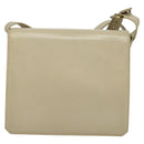 GUCCI Shoulder Bag Leather Cream Gold Auth am8665-2