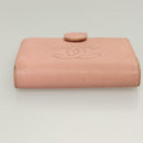 CHANEL Caviar Skin COCO Mark Bifold Wallet Pink Gold CC Auth am8671-6