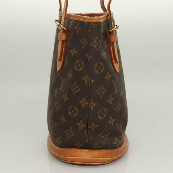 LOUIS VUITTON Monogram Bucket PM Shoulder Bag M42238 LV Auth am8679