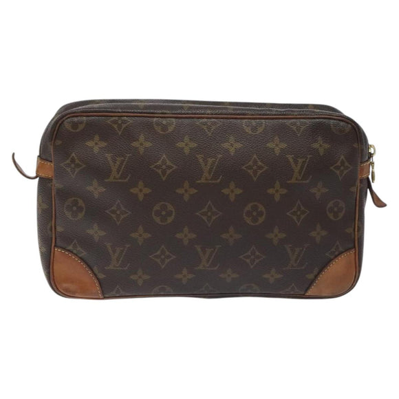 LOUIS VUITTON Monogram Compiegne 28 Clutch Bag M51845 LV Auth am8680