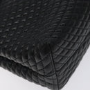 BALLY Hand Bag Leather Black Gold Auth am8683-14