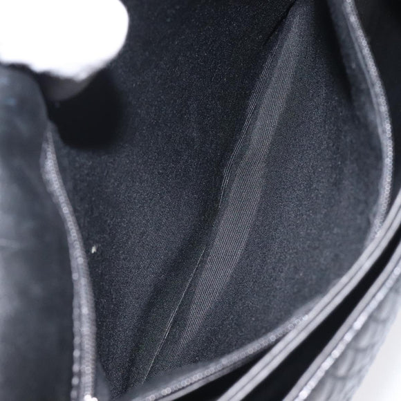 BALLY Hand Bag Leather Black Gold Auth am8683