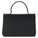 BALLY Hand Bag Leather Black Gold Auth am8683-2