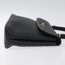 BALLY Hand Bag Leather Black Gold Auth am8683-3