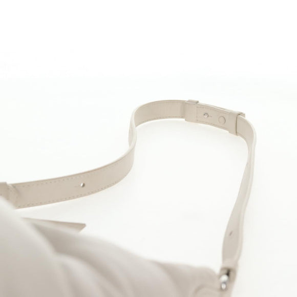 Maison Margiela Glam Slam Hobo Shoulder Strap Leather Ivory Silver Auth am8688M