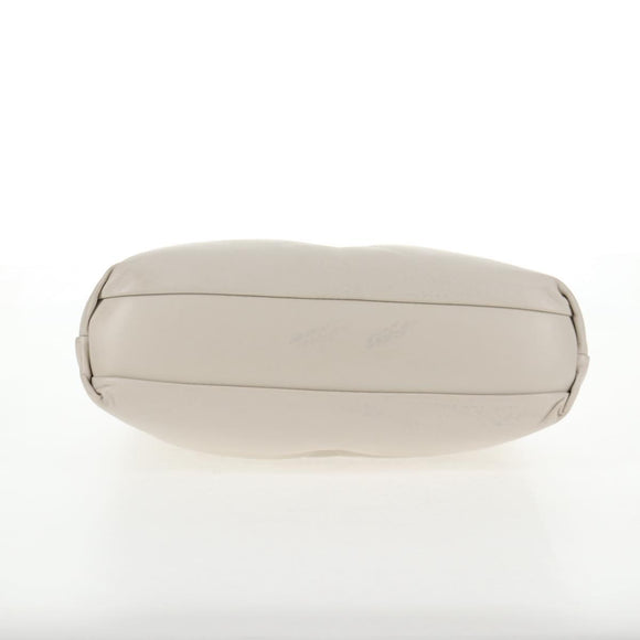 Maison Margiela Glam Slam Hobo Shoulder Strap Leather Ivory Silver Auth am8688M