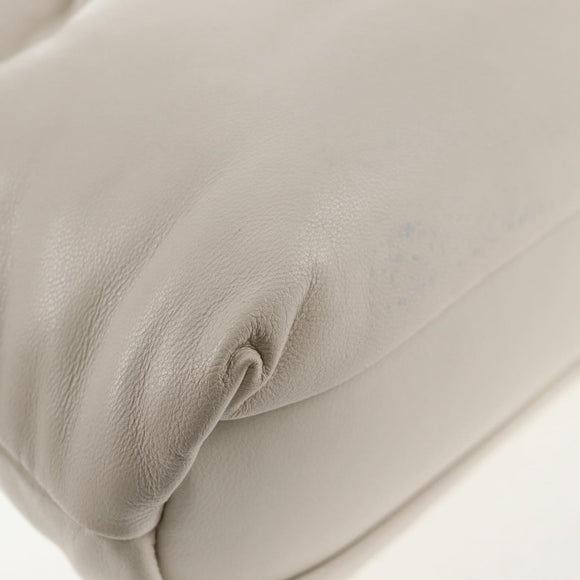 Maison Margiela Glam Slam Hobo Shoulder Strap Leather Ivory Silver Auth am8688M