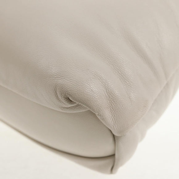 Maison Margiela Glam Slam Hobo Shoulder Strap Leather Ivory Silver Auth am8688M