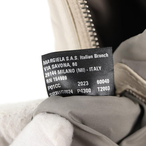 Maison Margiela Glam Slam Hobo Shoulder Strap Leather Ivory Silver Auth am8688M