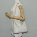 Maison Margiela Glam Slam Hobo Shoulder Strap Leather Ivory Silver Auth am8688M-27