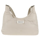 Maison Margiela Glam Slam Hobo Shoulder Strap Leather Ivory Silver Auth am8688M-14