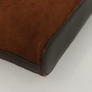 BURBERRY Hand Bag Leather Dark Brown Auth am8695-9