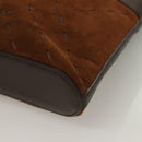 BURBERRY Hand Bag Leather Dark Brown Auth am8695-16