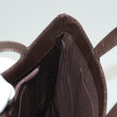 BURBERRY Hand Bag Leather Dark Brown Auth am8695-17