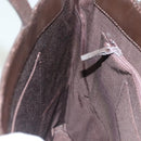 BURBERRY Hand Bag Leather Dark Brown Auth am8695-18