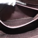 BURBERRY Hand Bag Leather Dark Brown Auth am8695-20