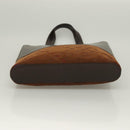 BURBERRY Hand Bag Leather Dark Brown Auth am8695-9