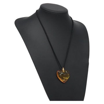 Baccarat Necklace Crystal glass Orange Auth am8701