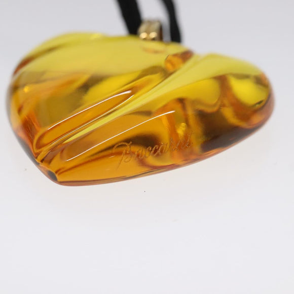 Baccarat Necklace Crystal glass Orange Auth am8701
