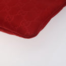 GUCCI GG Nylon Clutch Bag Nylon Red Silver 286209 Auth am8706-10