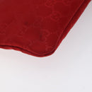 GUCCI GG Nylon Clutch Bag Nylon Red Silver 286209 Auth am8706-11