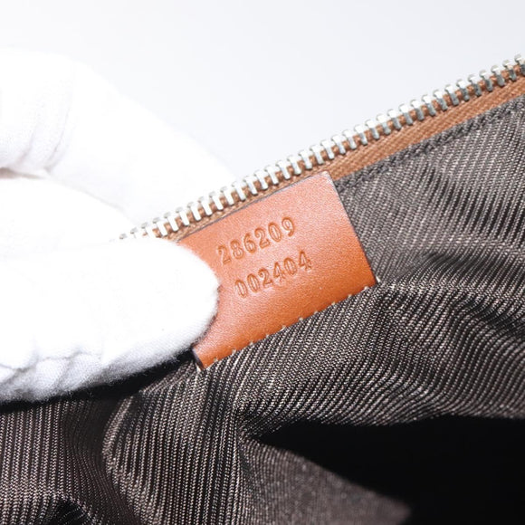 GUCCI GG Nylon Clutch Bag Nylon Red Silver 286209 Auth am8706