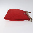 GUCCI GG Nylon Clutch Bag Nylon Red Silver 286209 Auth am8706-3