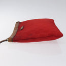 GUCCI GG Nylon Clutch Bag Nylon Red Silver 286209 Auth am8706-5