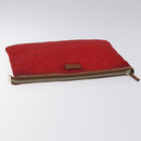 GUCCI GG Nylon Clutch Bag Nylon Red Silver 286209 Auth am8706-6