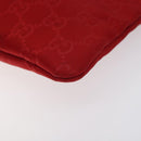 GUCCI GG Nylon Clutch Bag Nylon Red Silver 286209 Auth am8706-8