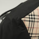 BURBERRY Blue Label Tote Bag Nylon Black Silver Auth am8707-9