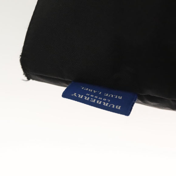 BURBERRY Blue Label Tote Bag Nylon Black Silver Auth am8707