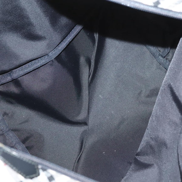 BURBERRY Blue Label Tote Bag Nylon Black Silver Auth am8707