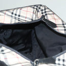 BURBERRY Blue Label Tote Bag Nylon Black Silver Auth am8707-17