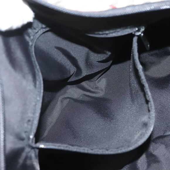 BURBERRY Blue Label Tote Bag Nylon Black Silver Auth am8707