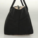BURBERRY Blue Label Tote Bag Nylon Black Silver Auth am8707-3