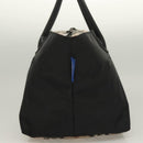 BURBERRY Blue Label Tote Bag Nylon Black Silver Auth am8707-4