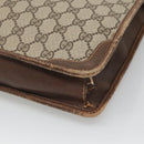 GUCCI GG Supreme Tote Bag PVC Beige Gold Auth am8712-17