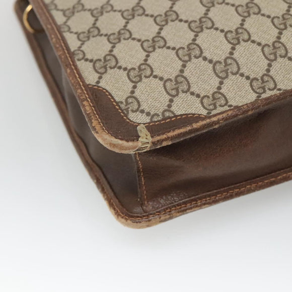 GUCCI GG Supreme Tote Bag PVC Beige Gold Auth am8712