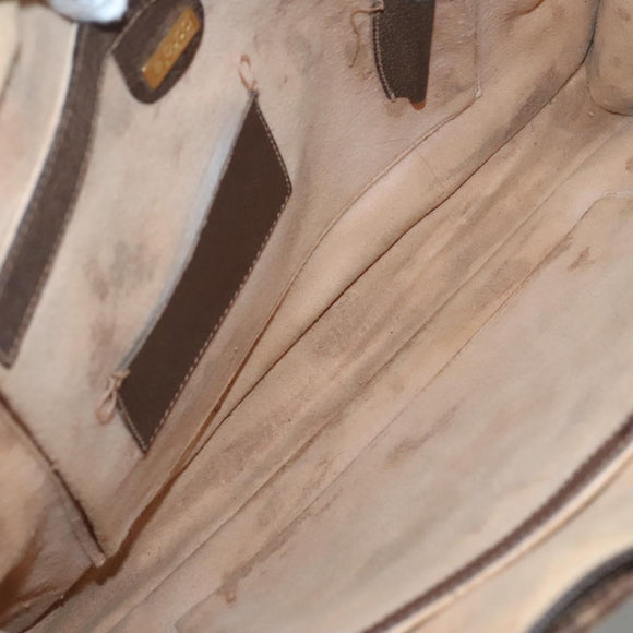 GUCCI GG Supreme Tote Bag PVC Beige Gold Auth am8712