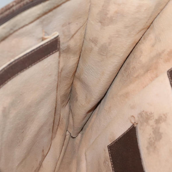 GUCCI GG Supreme Tote Bag PVC Beige Gold Auth am8712