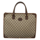 GUCCI GG Supreme Tote Bag PVC Beige Gold Auth am8712-13