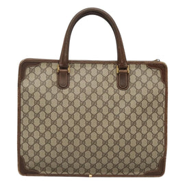 GUCCI GG Supreme Tote Bag PVC Beige Gold Auth am8712 - 0