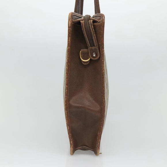 GUCCI GG Supreme Tote Bag PVC Beige Gold Auth am8712