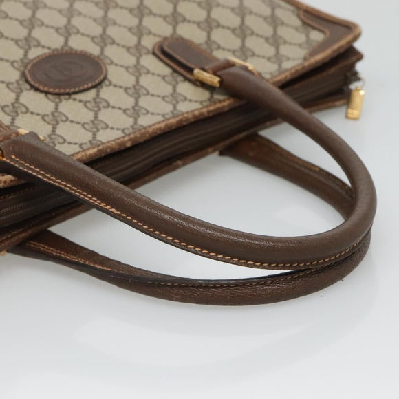 GUCCI GG Supreme Tote Bag PVC Beige Gold Auth am8712