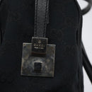 GUCCI GG Canvas Sherry Line Hand Bag Black Silver 000 0851 00221 Auth am8716-14